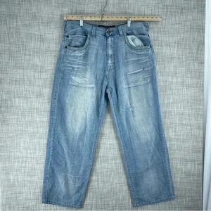 Y2K Koman Baggy Jeans Mens Size 40x32 blue 3248
